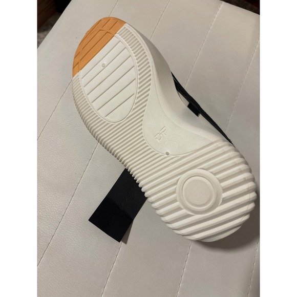 De Florance Womens Low Top Sneakers Cream Black Suede US 8.5 Designed in Italy - Picture 5 of 5